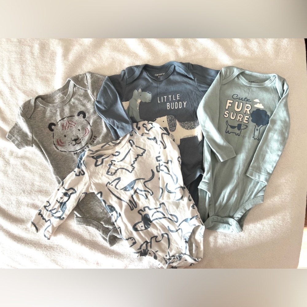 Set of Carter’s Long Sleeve Onesies infant 6month